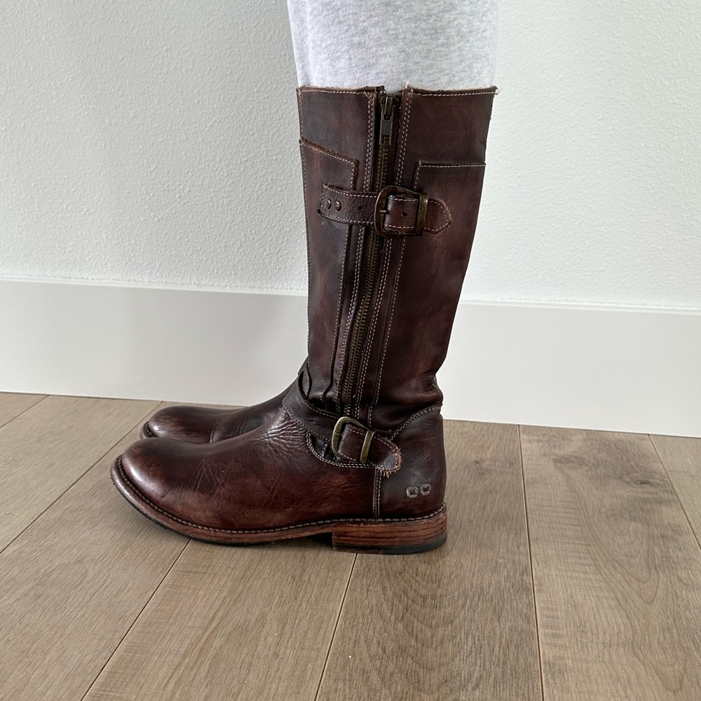 BED STU Leather Lug Moto Boots - Gogo